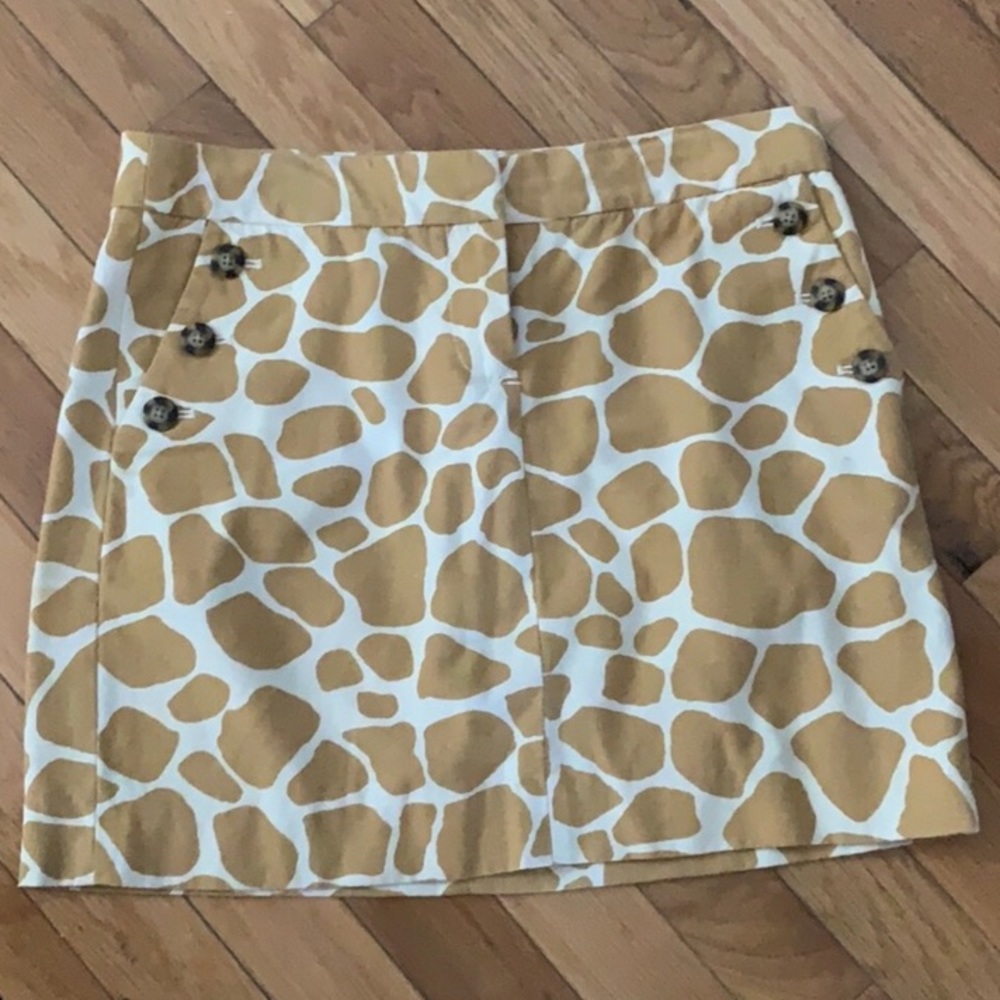 J.Crew giraffe print mini skirt 🦒